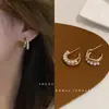 Pendientes de Perla de Lujo Nicho con Aguja de Plata S925, Pendientes de Botón Versátiles de Moda con un Toque de Alta Gama, Artículo Popular de Moda para Influencers y Socialités