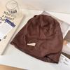 Viento Perezoso Sombrero de Montón de Cabeza Grande para Mujer Otoño e Invierno Moda Jersey Sombrero de Luna Sombrero para el Frío Cara Pequeña Sombrero Baotou para Mujer