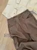 Calça Casual de Algodão e Linho Estilo Old Money para Mulheres, Nova Calça de Verão de Cintura Alta Emagrecedora Wide-Leg, Versátil para o Trabalho, Calça Reta com Caimento