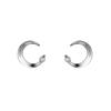 Pendientes de botón de plata de ley S925 Nalan amor luna chica guapa guerrera luna curva pequeña brillante incrustados con diamantes G3705