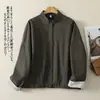 Abrigo de mujer talla grande 2026 nuevo estilo principios de otoño chaqueta casual holgada top para madres de mediana edad, prenda exterior de moda