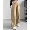 Calça de trabalho tendência estilo americano em puro algodão, estilo casal combinando, nova coleção primavera/outono, casual e esportiva, modelagem solta, design de perna reta