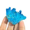 Atacado de Aglomerados de Cristal Naturais, Aglomerados de Cristal Azul, Aglomerados de Cristal Branco, Enfeites para Aquário, Artesanato em Cristal, Enfeites Desmagnetizantes