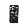 Funda Negra Genial Estilo Ins con Estampado de Gato Adecuada para iPhone 17 y Apple 16, Funda de Protección Completa, Suministro Directo de Fábrica