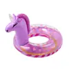 Nuevo Anillo Flotador Inflable para Adultos de Unicornio con Lentejuelas Transparentes para Celebración Cibernética, Anillo Flotador para Natación, Flotador