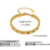 Cadena vertical de diamantes de colores misteriosos y únicos en un estilo nicho, acero inoxidable chapado en oro de 18k, joyería de alta gama para mujer, pulsera ajustable