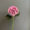 Bestseller transfronteiriço: Flor artificial de hortênsia com toque realista de 4 folhas, flor artificial vintage, atacado para adereços de fotografia de casa modelo