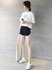 Pantalones cortos deportivos súper sexys para mujer, estilo coreano de verano, a la moda, para estudiantes, holgados, adelgazantes, de pierna ancha, rectos e informales, de tres largos.