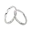 Anillos de Pareja Mobius Personalidad Simple Sensación de Alta Gama Anillos de Par Trenzados de Moda Versátiles Sensación Creativa Anillo Abierto