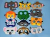 Máscaras de Tela No Tejida de Fieltro para Jardín de Infancia Transfronterizo Estilo Animal Creativo Máscaras Oculares Decorativas Navideñas y de Halloween para Niños