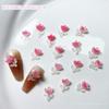Rosa manicure material pacote jóias luminoso fishtail Camellia arco manicure jóias diy material artesanal