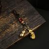 Llavero con colgante de coche Pixiu dorado de latón, estilo nacional, con los cinco emperadores chinos, dinero Hulu, para hombre y mujer, regalo para bolso.