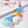 Pingente Chaveiro de Bola de Pelúcia com Franja, Decoração para Bolsa, Bolsa de Mão, Carteira, Atacado do Fabricante, Versátil