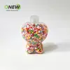 Frasco de Plástico para Mascotas de Grado Alimenticio, Forma de Corazón 115ml Transparente Caramelo Arcoíris Botella de Plástico, Botella Sellada para Bebidas de Jugo