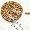 Zhen Tu Perla de Vidrio Tejida Coreana Doble Capa Lazo Accesorios Aretes Pinza para el Cabello Collar Hechos a Mano para Bricolaje