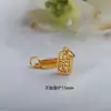 Accesorios de Estilo Antiguo con Alta Retención de Color Chapados en Oro Atrae-Fortuna Kit de Materiales para Pulsera Tejida Hecha a Mano Colgante Encanto Pequeño