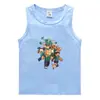 Chaleco de Verano para Niños de Minecraft Estilo Coreano Algodón Puro Camiseta Básica Casual Transpirable Dulce Chaleco sin Mangas para Niños Medianos