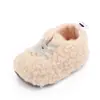 Outono e inverno Novos sapatos de algodão elásticos de camurça para os dedos sapatos quentes para bebês sapatos para bebês de sola macia sapatos confortáveis para crianças pequenas 2691