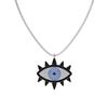 Collar y pulsera de plata de ley S925 con diseño de palmeras y ojos, joyería de lujo para mujer