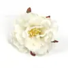33 peças de cabeças de flores artificiais tipo rosa e peônia, na cor branco leitoso, estilo europeu, para DIY de acessórios de cabelo, guirlandas e decoração de casa, adequadas para arranjos florais