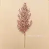 P Hojas de Navidad Hojas con Polvo Dorado Hojas Persas Accesorios de Flores de Navidad Hojas de Olivo Flores de Plástico Flores de Navidad Palillos de Navidad