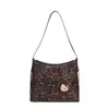 Bolso con Estampado de Leopardo para Mujer Gran Capacidad Nuevo 2025 Otoño e Invierno Versátil Bolso de Hombro Tote Bolso de Moda Retro Diario Tendencia