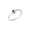 Anel de Flor Zircônia Prata de Lei 925 Feminino Simples Pequeno Personalidade Estilo Mori Doce Floral Anel Aberto para Dedo 0082A