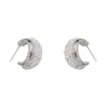 Pendientes Doble Capa de Metal con Perlas Incrustadas de Diamantes Estilo Retro Francés para Mujer, Lujo Ligero Personalizado, Pendientes de Gama Alta Suaves y Versátiles al por Mayor