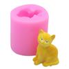 Molde de Silicone Gatinho Tridimensional 3D Molde para Bolo Dobrável de Chocolate Molde para Sabonete Artesanal Vela Aromaterapia Gesso