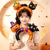 Faixa de Cabeça Grande de Halloween com Haste Longa Balão de Filme de Alumínio Festival Fantasma Abóbora Fantasma Aranha Morcego Adereço de Cabeça Engraçado