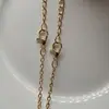 Atacado de fábrica colar feminino imitação de ouro banhado a prata cor K branco corrente clavícula coreana comércio exterior barato colar de metal