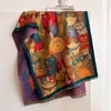 Bufanda de Imitación Cachemir Estilo Pintura al Óleo Vintage Nueva Otoño/Invierno 2026 para Mujer, Calentador de Cuello Chal Jacquard Versátil de Alta Gama al por Mayor