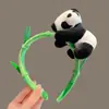 2024 Nova Faixa de Cabeça Panda Tridimensional Desenho Animado Bonito Urso Orelhas de Gato Flor Grampo de Cabelo Faixa de Cabelo Adulto Pacote de Cabelo Headwear