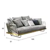 Sofá de exterior Muebles nórdicos de ocio Silla tejida para balcón sala de estar jardín patio combinación de sofá de mimbre de madera maciza para exteriores