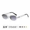 Nuevas gafas de sol de doble puente transfronterizas, gafas de sol poligonales de montura pequeña de moda callejera europea y americana, gafas de sol retro de moda