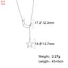 Collar Bohemio Japonés y Coreano para Cumpleaños de Niñas Luna Estrella Clavícula Multicapa Regalo de Cumpleaños para Niñas
