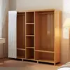 Novo Guarda-Roupa Simples para Casa para Alugar Estilo Aberto Econômico Grande Capacidade Cabideiro Robusto Durável Armazenamento
