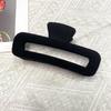 Otoño e invierno negro flocado forro polar clip para mujer nuevo de alta gama parte posterior de la cabeza horquilla grande clip de tiburón horquilla que combina con todo venta al por mayor