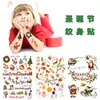 Novos Adesivos de Tatuagem de Natal, Adesivos de Desenho Animado Ecológicos, Adesivos de Tatuagem Temporária à Prova d'Água