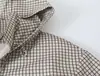 Chaqueta con capucha casual a cuadros suelta de otoño para mujer estilo europeo y americano 26046