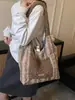 Bolso Tote de Lana Nuevo Otoño e Invierno, Gran Capacidad, Bolso Versátil para Viajes Diarios para Mujer, Bolso Cruzado, Bolso de Alta Gama Estilo Coreano para Mujer