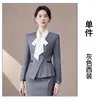 Conjunto de Traje Profesional Estilo Universitario para Mujer, Nuevo Modelo Primavera y Otoño, Uniforme de Trabajo para Recepción Administrativa de Salón de Belleza, Ropa de Trabajo para Hotel y Restaurante