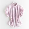 Camisa Floral Suave de Estilo Francés con Protección Solar para Mujer, Diseño Nuevo de Otoño, Camisa Casual de Manga Corta con Cuello Polo en Capas