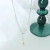 Poseidón Color Vintage Piedra de Cristal Perla de Imitación Borla Sentido del Diseño Multiusos Collar de Cobre con Cuentas Lujo Ligero