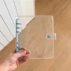 Estilo Coreano Viento Ins A6 Cuadrado PVC Transparente Diario de Hojas Sueltas 3 Pulgadas Libro Guka de Persecución de Estrellas 6 Agujeros Álbum de Almacenamiento de Color Caramelo