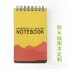 Caderno à Prova d'Água, Caderno com Espiral de PVC, Páginas Internas à Prova d'Água, Papel de Pedra, Capa Colorida Impressa, Promoção de Caderno para Uso Externo