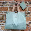 Bolsa de Compras Dobrável de Cor Sólida Bolsa de Armazenamento à Prova d'Água Bolsa Portátil para Supermercado Grande Capacidade com Cordão Ecológica Bolsa Nuvem