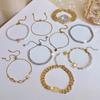Pulsera de Perlas Personalizada de Alta Gama Estilo Coreano para Mujer Diseño Nicho Ins Moda Popular Pulsera Elegante de Acero al Titanio Pulsera