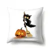 Funda de Almohada de Halloween Cojín Lumbar para Coche Funda de Cojín de Calabaza para Sofá Oficina Hogar Sala de Estar Funda de Almohada TC604