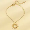 Conjunto de Pendientes y Pulsera de Moda Transfronteriza Estilo Elegante Simple Casual, Combinación Sol y Luna, Brillan Juntos Sol y Luna, Estilo de Oriente Medio